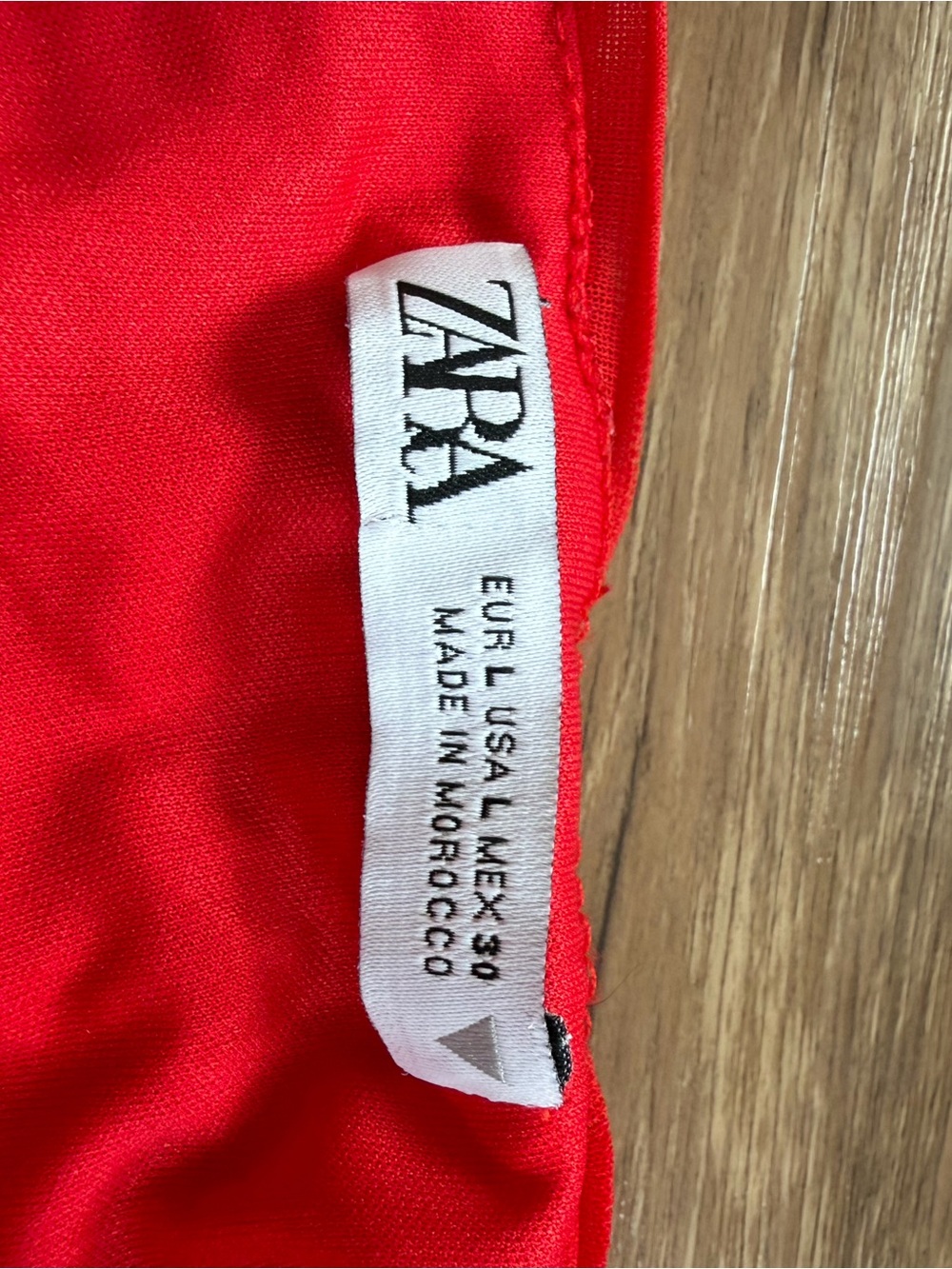 Zara Red Ruched Mini Dress with Ruffle Straps - Picture 4 of 6